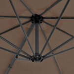 vidaXL Parasol de jardin avec base portable taupe