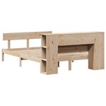 vidaXL Lit bibliothèque sans matelas 140x200 cm bois massif de pin
