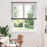 vidaXL Store de Fenêtre avec des rideaux Autre Noir 80 x 130 cm Aluminium
