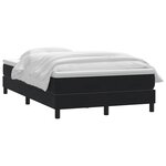 vidaXL Sommier à lattes de lit avec matelas noir 120x210 cm velours