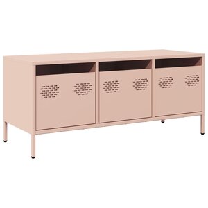 vidaXL Meuble TV rose 101 5x39x43 5 cm acier laminé à froid