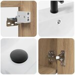 vidaXL Meuble de salle de bain avec robinet Chêne artisanal