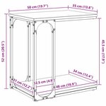 vidaXL Table d'appoint avec étagère Chêne artisanal 50 x 35 x 52 cm