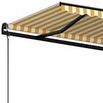 vidaXL Auvent rétractable automatique 500x300 cm Jaune et blanc