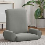 vidaXL Fauteuil de sol ajustable Gris foncé Velours grainé