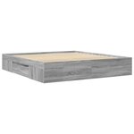 vidaXL Cadre de lit sonoma gris 200x200 cm bois d'ingénierie