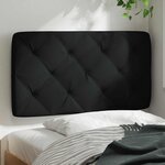 vidaXL Coussin de tête de lit noir 90 cm tissu