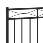 vidaXL Tête de lit métal noir 75 cm