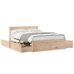 vidaXL Cadre de lit sans matelas 120x190 cm bois de pin massif