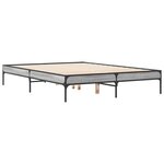 vidaXL Cadre de lit sans matelas sonoma gris 135x190 cm