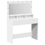 vidaXL Coiffeuse avec miroir Blanc 100 x 41 x 135 cm Bois d'ingénierie