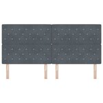 vidaXL Tête de lit LED avec tête de lit Gris foncé 200 cm Polyester