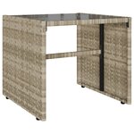 vidaXL Salon de jardin 4 Pièces avec coussins gris clair résine tressée