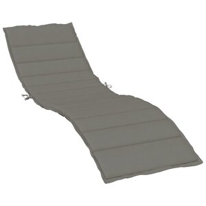 vidaXL Coussin de chaise longue gris foncé mélangé 200x60x4 cm tissu