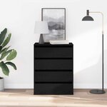 vidaXL Commode Chêne noir 60 x 41 x 76 cm Bois d'ingénierie