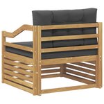 vidaXL Canapé d’extérieur Blanc et anthracite