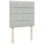 vidaXL Sommier à lattes de lit et matelas Gris clair 80x200 cm Velours