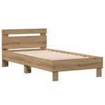 vidaXL Cadre de lit chêne artisanal 90 x 190 cm Bois d'ingénierie