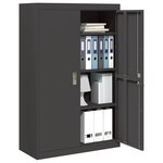 vidaXL Armoire de rangement 2 Pièces Noir 90 x 40 x 140 cm Acier