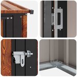 vidaXL Cabanons de jardin Marron 203 5 x 73 x 200 cm Métал