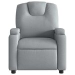 vidaXL Fauteuil de massage inclinable électrique gris clair tissu