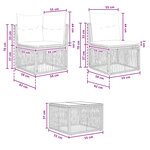 vidaXL Ensemble de canapé de jardin 11 Pièces Beige polyrotin