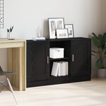 Buffet vidaXL en chêne noir 120x30 5x70 cm en bois d'ingénierie
