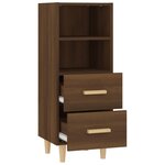 vidaXL Buffet Chêne marron 34 5x34x90 cm Bois d'ingénierie