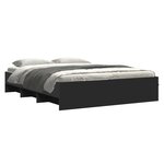 vidaXL Cadre de lit sans matelas noir 160x200 cm bois d'ingénierie