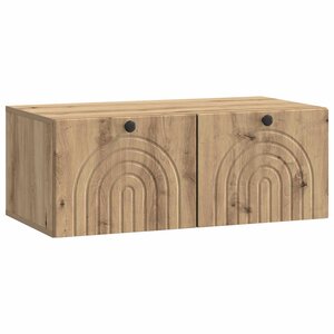 vidaXL Meuble TV mural 78 5 x 41 x 30 cm Chêne artisanal