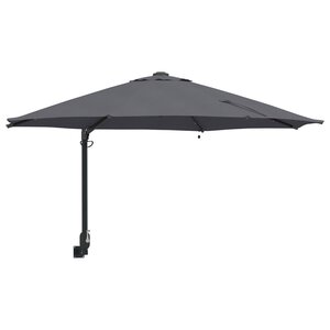 vidaXL Parasol de Jardin Mural avec LEDs Antracite 248 cm