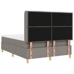 vidaXL Lit à ressorts avec matelas Taupe 140 x 200 cm tissu