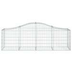vidaXL Paniers à gabions arqués 15 Pièces 200x50x60/80 cm fer galvanisé