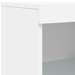 vidaXL Buffet avec lumières LED blanc 41x37x100 cm