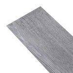 vidaXL Dalles de plancher PVC autoadhésif 5 21 m² 2 mm gris bois mat