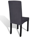 vidaXL Housse de chaise droite extensible 6 Pièces anthracite