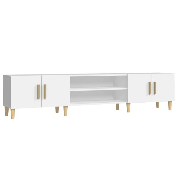 vidaXL Meuble TV blanc 180x31 5x40 cm bois d'ingénierie