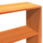 vidaXL Lit bibliothèque sans matelas cire marron 200x200cm bois massif