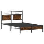 vidaXL Cadre de lit sans matelas chêne fumé 120x190 cm bois ingénierie