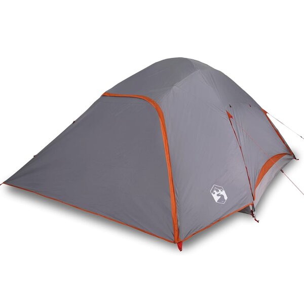 vidaXL Tente familiale à dôme 6 personnes gris imperméable