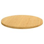 vidaXL Dessus de table Ø60x2 5 cm bambou