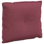 vidaXL Coussin de Dos Bordeaux 60 x 19 x 50 cm tissu