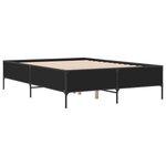 vidaXL Cadre de lit sans matelas noir 140x200 cm