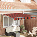vidaXL Auvent Rétractable Rayé Orange et marron 300 x 250 cm