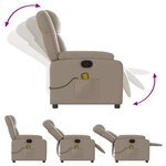 vidaXL Fauteuil de massage inclinable Cappuccino Similicuir