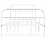 vidaXL Cadre de lit métal sans matelas et pied de lit blanc 100x200 cm