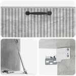 vidaXL Meuble TV mural Gris béton 78 5 x 41 x 30 cm Bois d'ingénierie