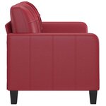 vidaXL Canapé à 2 places Rouge bordeaux 140 cm Similicuir