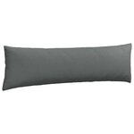 vidaXL Coussins de canapé 2 Pièces Gris foncé 145 x 40 cm tissu