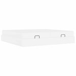 vidaXL Cadre de lit avec matelas avec matelas 2 Pièces Blanc PVC